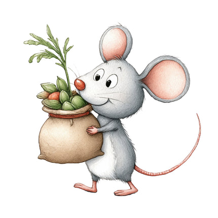 mouse cotton quilt square