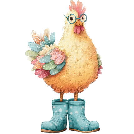 humor chicken cotton quilt block