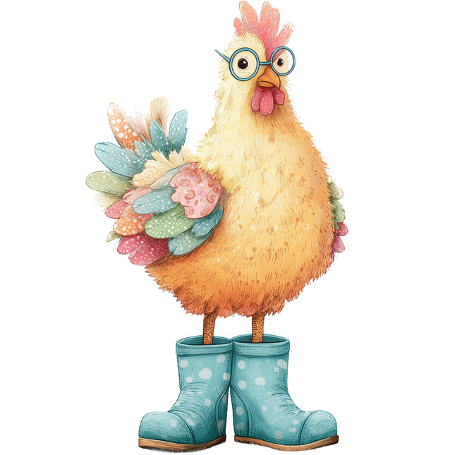 humor chicken cotton quilt block