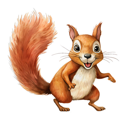 squirrel cotton quilt block