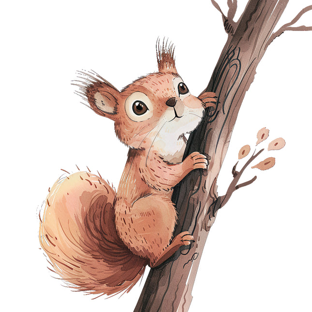 whimsical squirrel quilt block