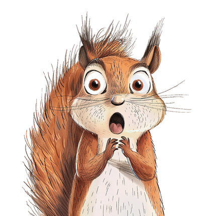 whimsical squirrel quilt block