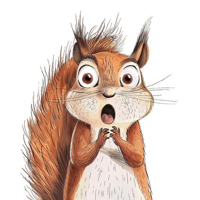 whimsical squirrel quilt block