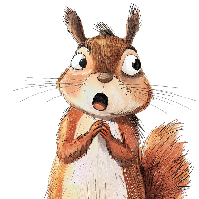 squirrel cotton quilt block