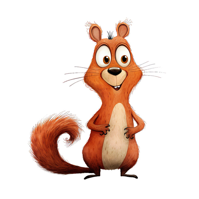whimsical squirrel quilt block