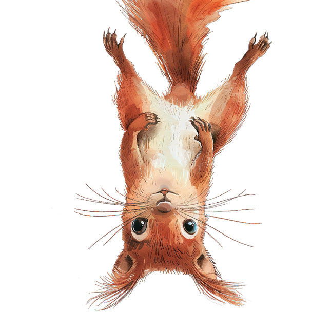 whimsical squirrel quilt block