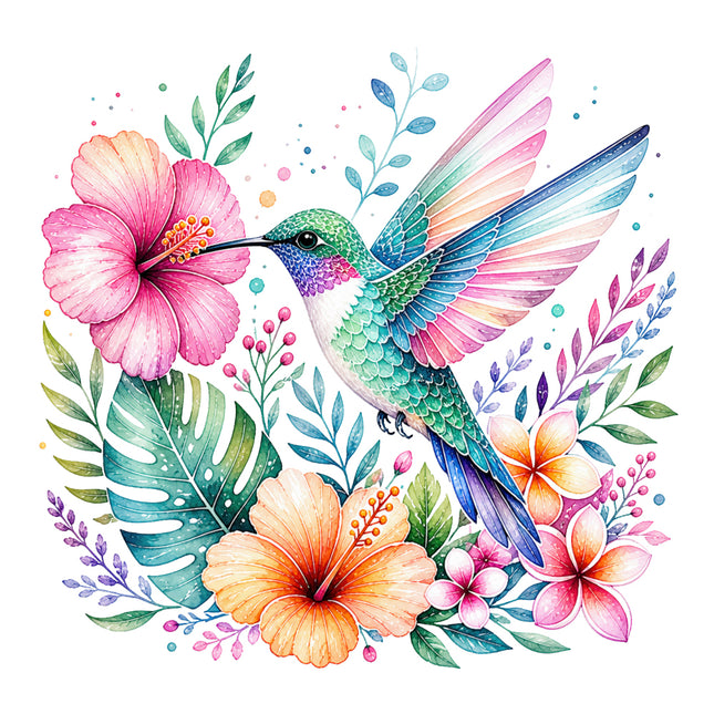 hummingbird cotton quilt block