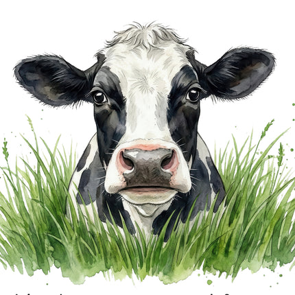 funny humor cow fabric panel