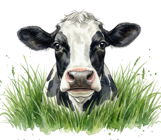funny humor cow fabric panel