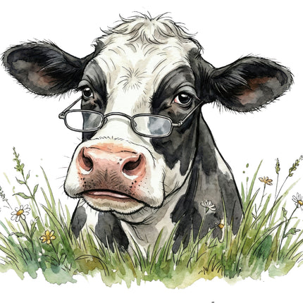 funny humor cow quilt square