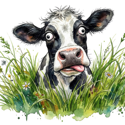 funny humor cow quilt square
