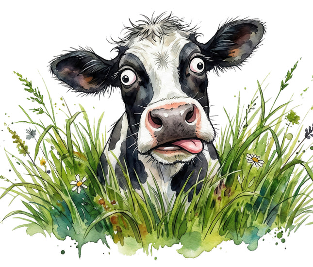 funny humor cow quilt square