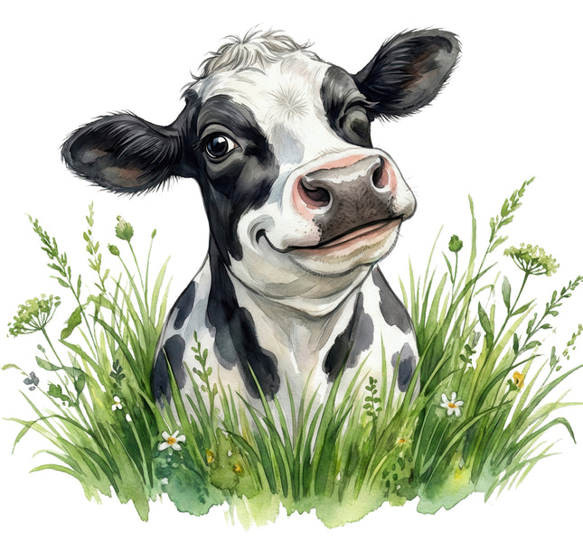 funny humor cow quilt square