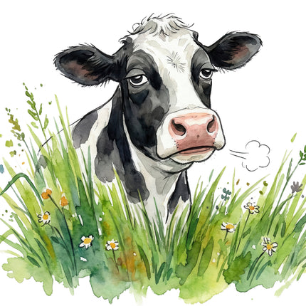 funny humor cow quilt square