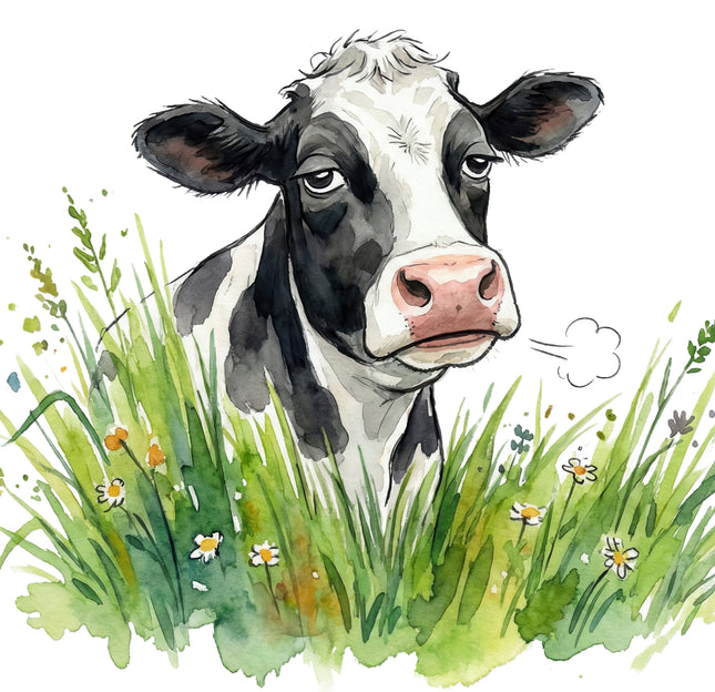 funny humor cow quilt square