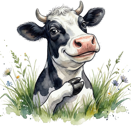 funny humor cow quilt square