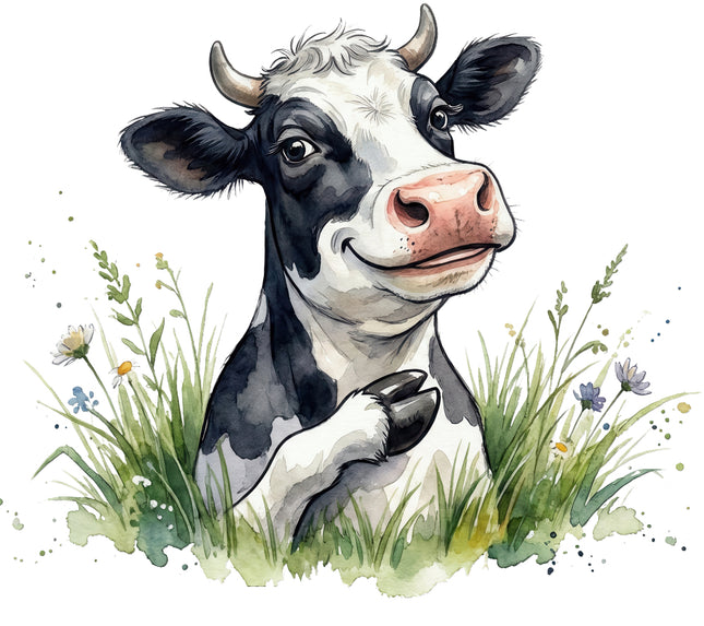 funny humor cow quilt square