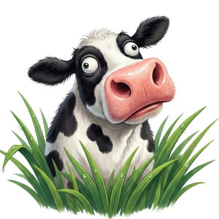 funny humor cow quilt square
