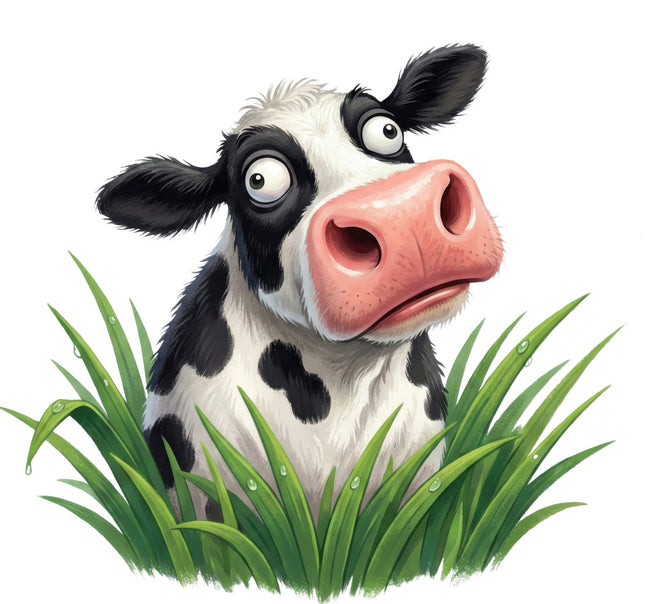 funny humor cow quilt square