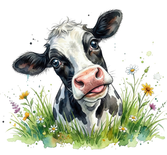 funny humor cow quilt square