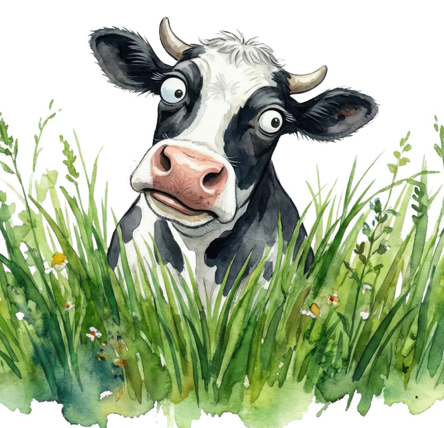 funny humor cow quilt square