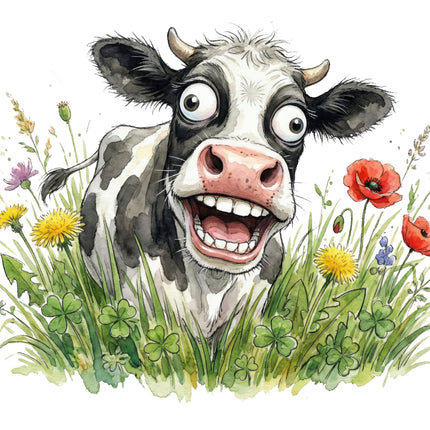 funny humor cow quilt block