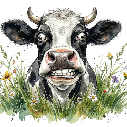 funny humor cow quilt block