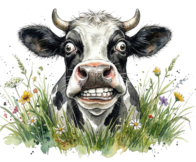 funny humor cow quilt block