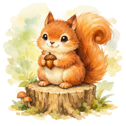 squirrel quilt square
