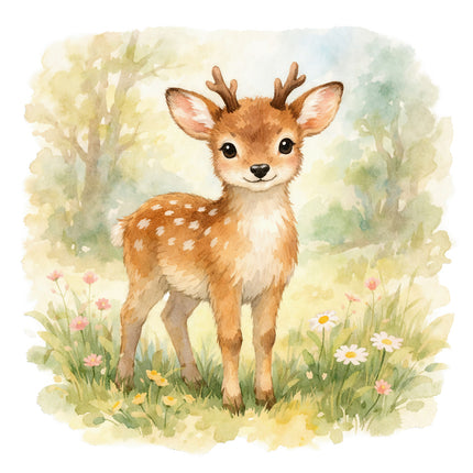 deer cotton quilt square