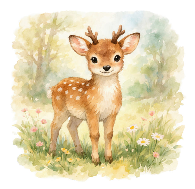 deer cotton quilt square
