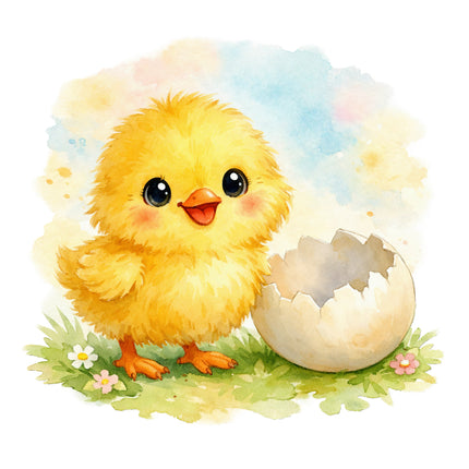 yellow chick quilt square