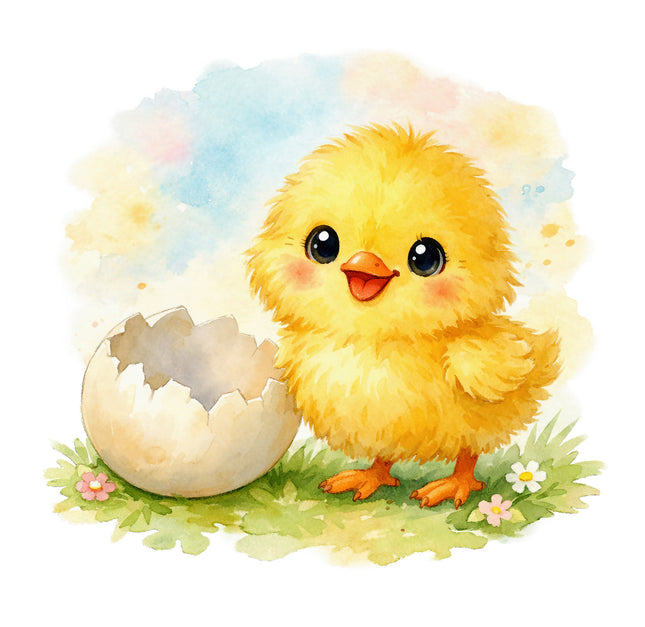 yellow chick cotton quilt square