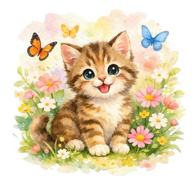 kitten quilt square