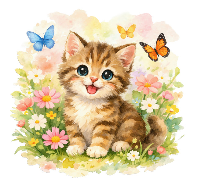 cat cotton quilt square