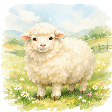 sheep cotton quilt square