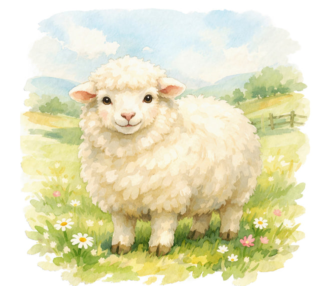 sheep cotton quilt square