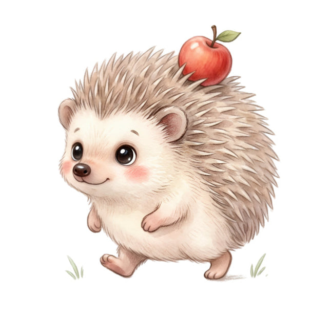 hedgehog fabric panel