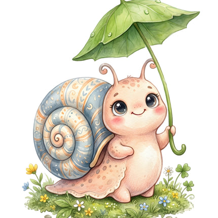 Snail 100% Cotton Fabric Panel Block Quilt Square AN6018
