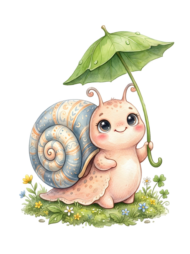 Snail 100% Cotton Fabric Panel Block Quilt Square AN6018