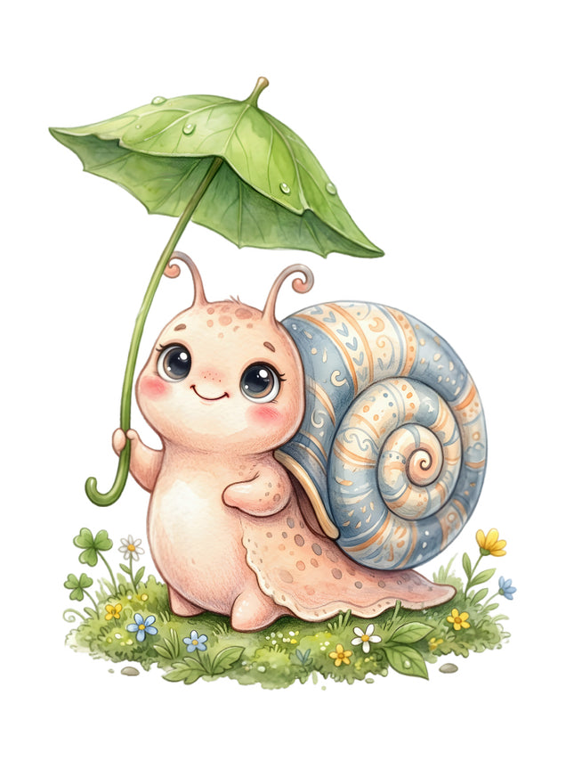 Snail 100% Cotton Fabric Panel Block Quilt Square FLIP-AN6018