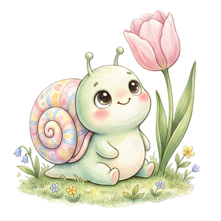 snail quilt square