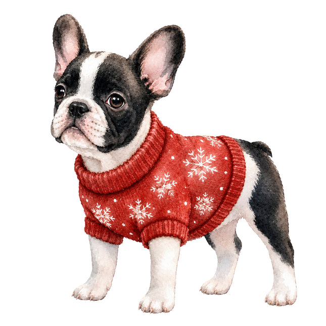 boston terrier fabric panel