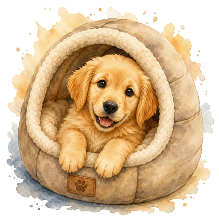 golden retriever quilt square