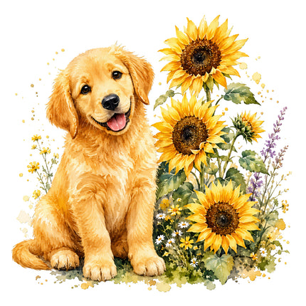 golden retriever quilt block