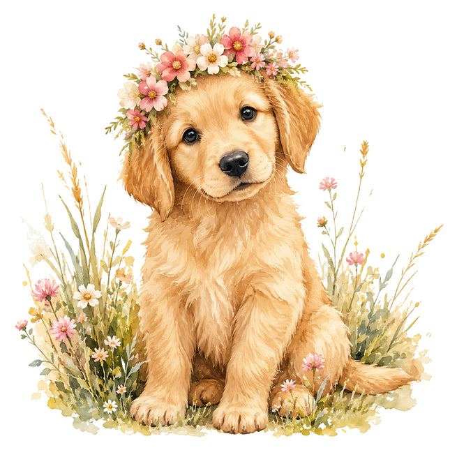 golden retriever quilt square