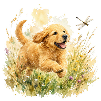 golden retriever quilt square