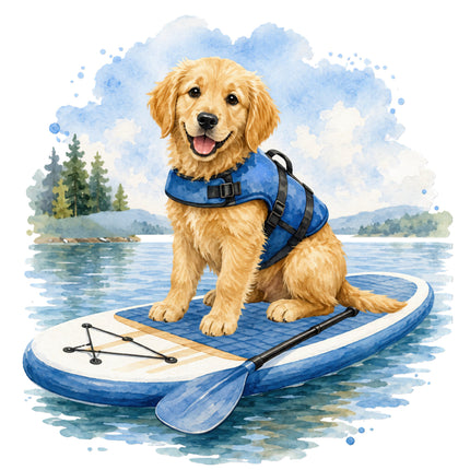 golden retriever puppy quilt block