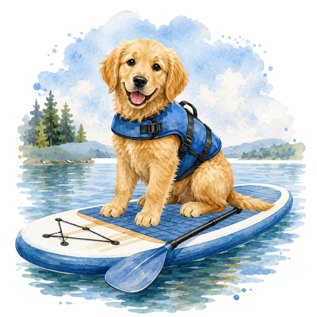 golden retriever puppy quilt block