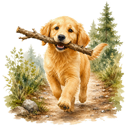 golden retriever quilt square